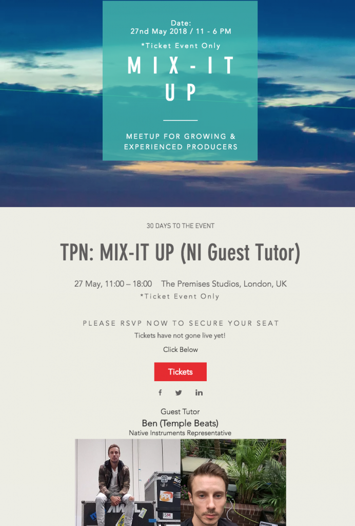 The Producer Network - Temple guest NI Tutor