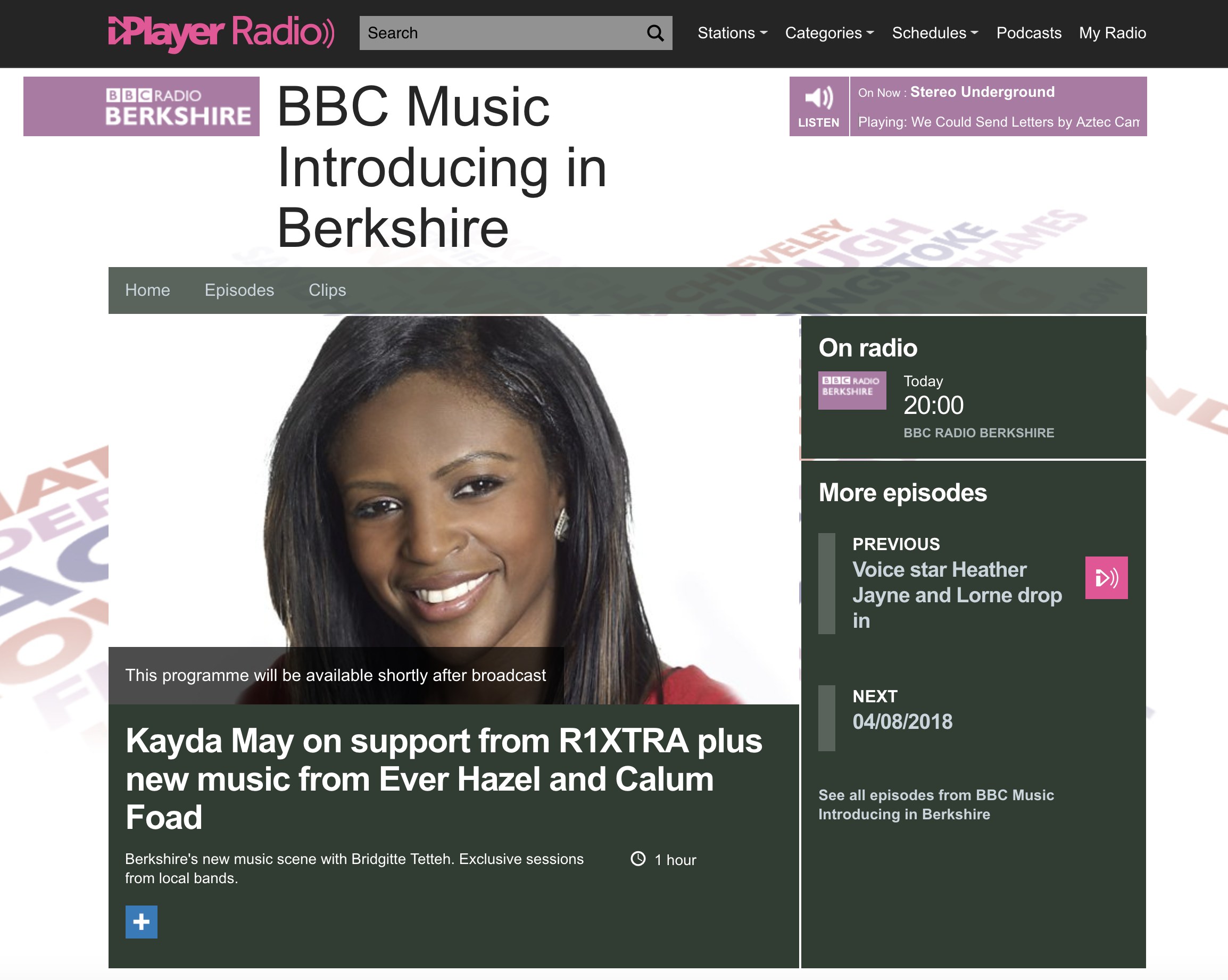 BBC Radio Berkshire (introducing) plays Third Phase